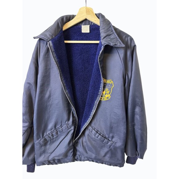 Vintage Ebert Sportswear Indomitable USS Stein FF 1065 Jacket Sz L Navy - Picture 5 of 12